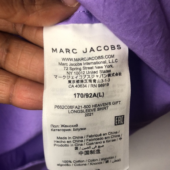 HEAVEN BY MARC JACOBS Men’s purple button down shirt. Size L. - Picture 7 of 15